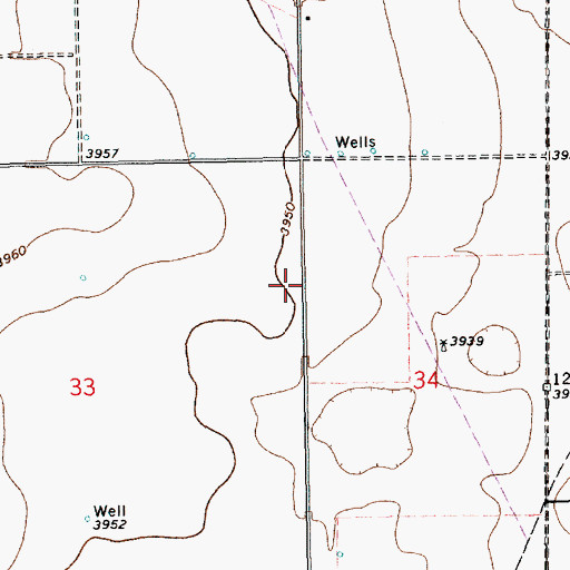 Topographic Map of 11358 Water Well, NM