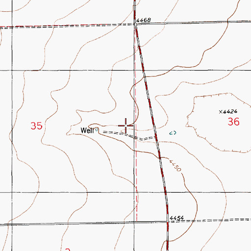 Topographic Map of 06116 Water Well, NM