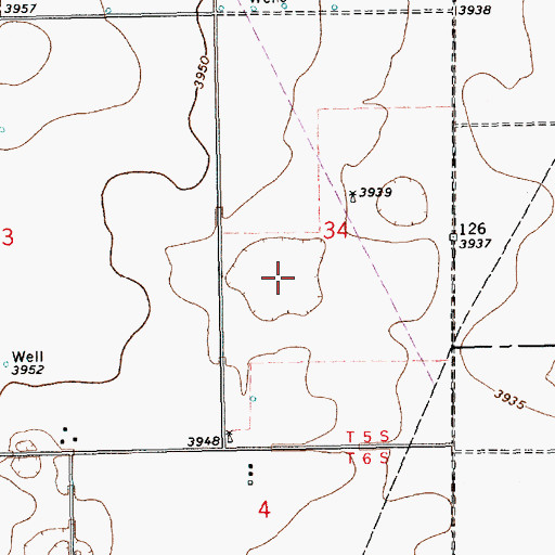 Topographic Map of 11475 Water Well, NM