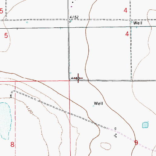 Topographic Map of 10025 Water Well, NM