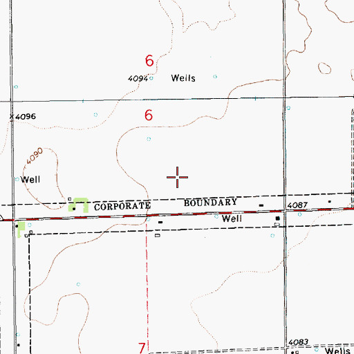 Topographic Map of 10036 Water Well, NM