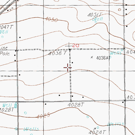 Topographic Map of 12125 Water Well, NM