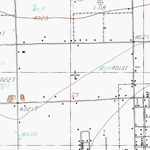 Topographic Map of 10800 Water Well, NM