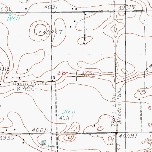 Topographic Map of 10708 Water Well, NM