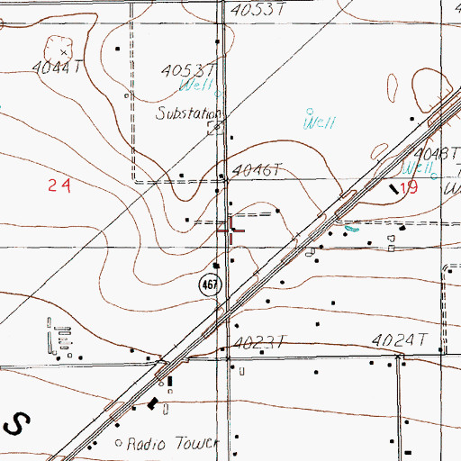 Topographic Map of 11705 Water Well, NM