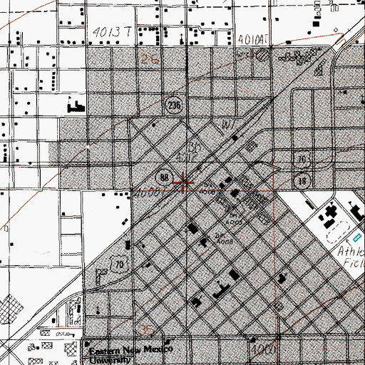 Topographic Map of 11040 Water Well, NM