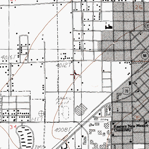 Topographic Map of 11621 Water Well, NM