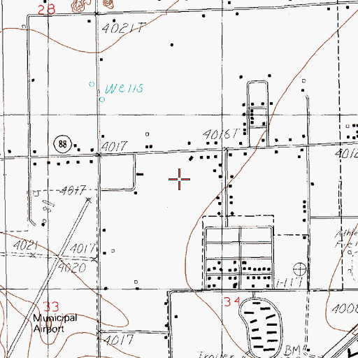 Topographic Map of 10801 Water Well, NM