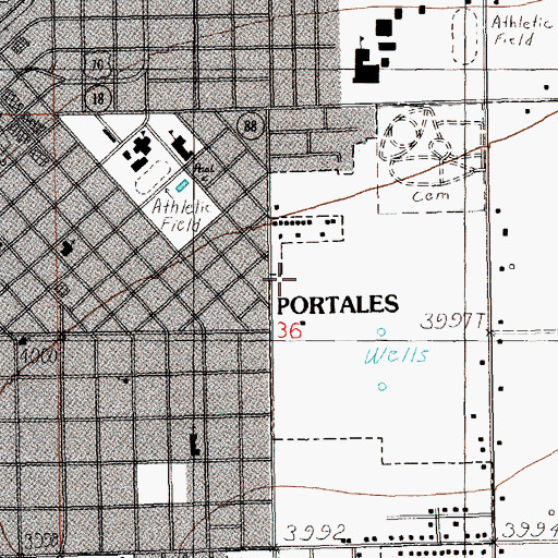 Topographic Map of 10692 Water Well, NM