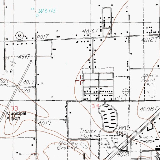 Topographic Map of 12190 Water Well, NM