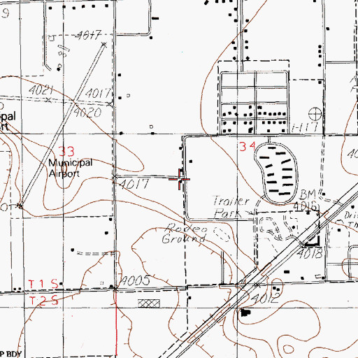 Topographic Map of 11619 Water Well, NM