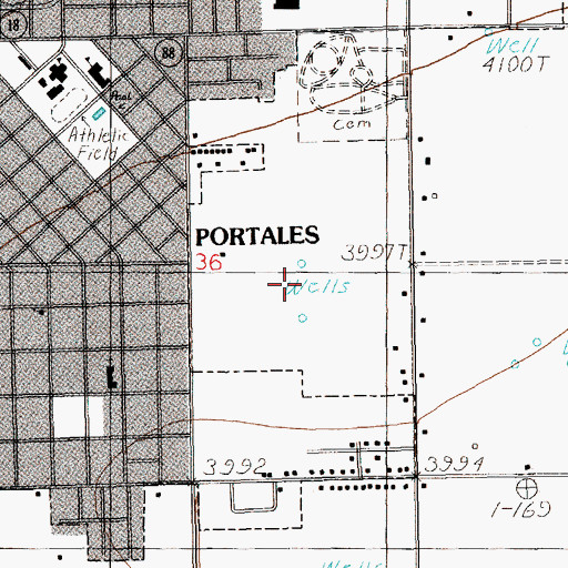 Topographic Map of 11625 Water Well, NM