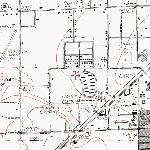 Topographic Map of 11620 Water Well, NM