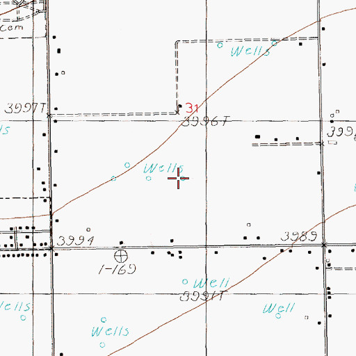 Topographic Map of 11555 Water Well, NM