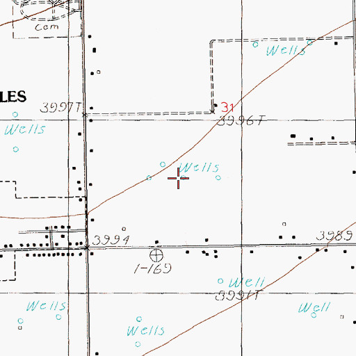 Topographic Map of 11554 Water Well, NM