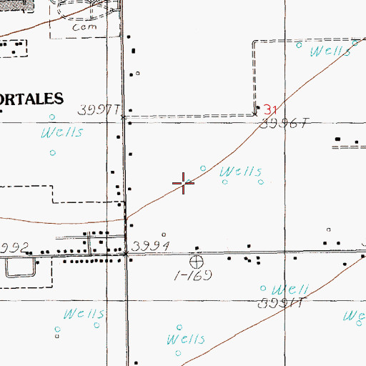 Topographic Map of 11553 Water Well, NM