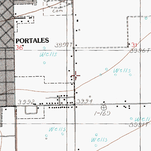 Topographic Map of 12505 Water Well, NM