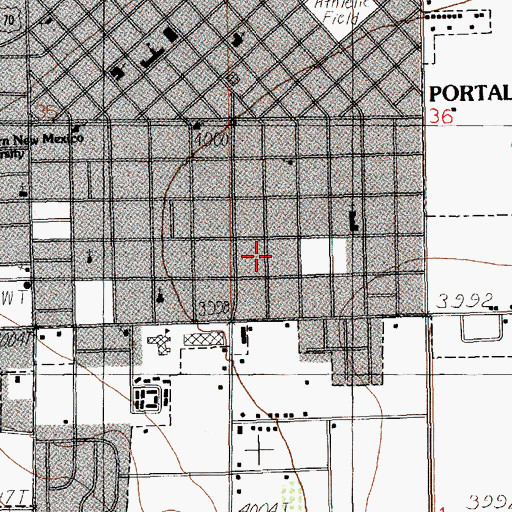 Topographic Map of 11624 Water Well, NM