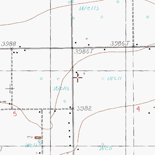 Topographic Map of 10713 Water Well, NM
