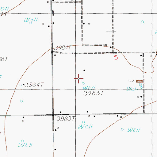 Topographic Map of 10095 Water Well, NM