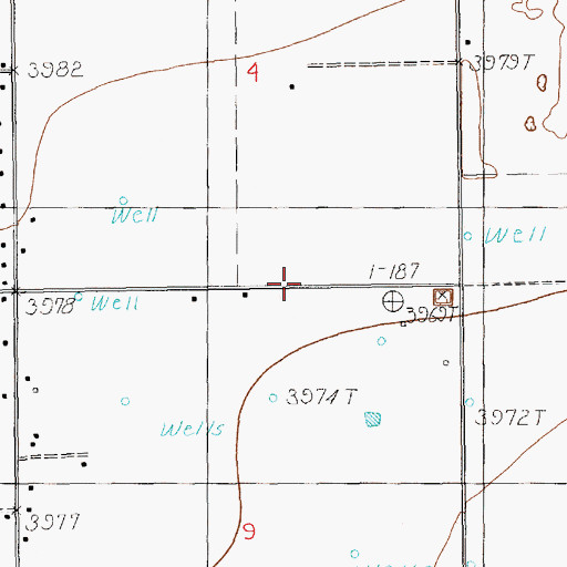 Topographic Map of 11584 Water Well, NM