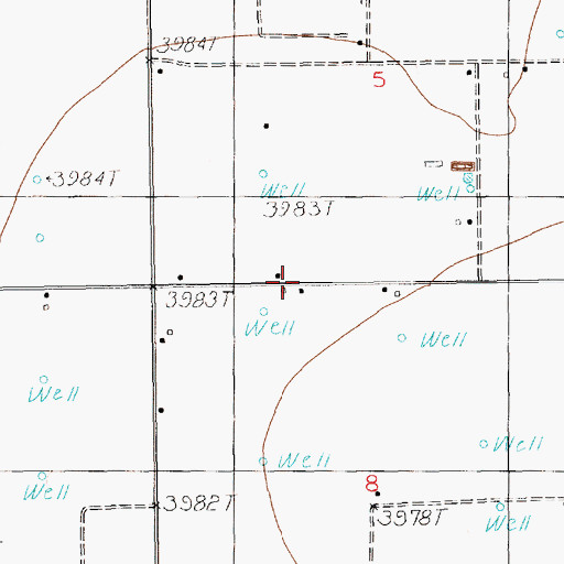 Topographic Map of 11578 Water Well, NM