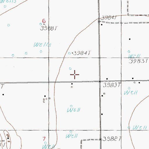 Topographic Map of 10927 Water Well, NM