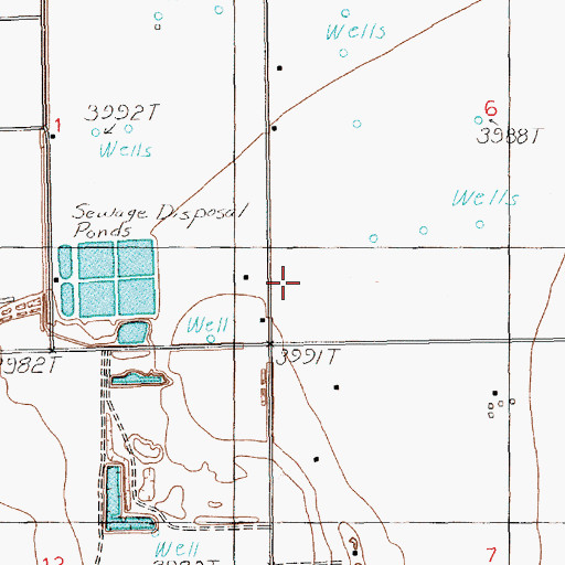Topographic Map of 12642 Water Well, NM