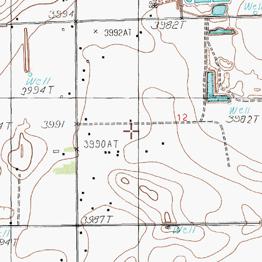 Topographic Map of 12675 Water Well, NM