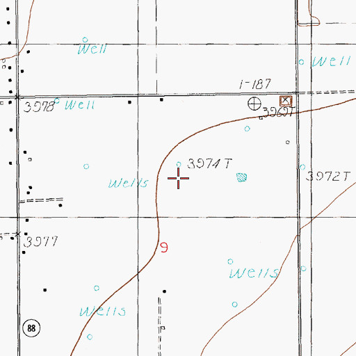 Topographic Map of 10172 Water Well, NM