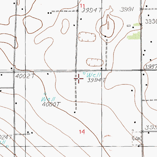 Topographic Map of 12678 Water Well, NM