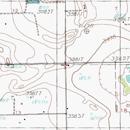 Topographic Map of 12513 Water Well, NM