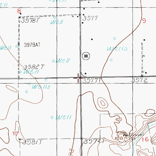 Topographic Map of 10100 Water Well, NM
