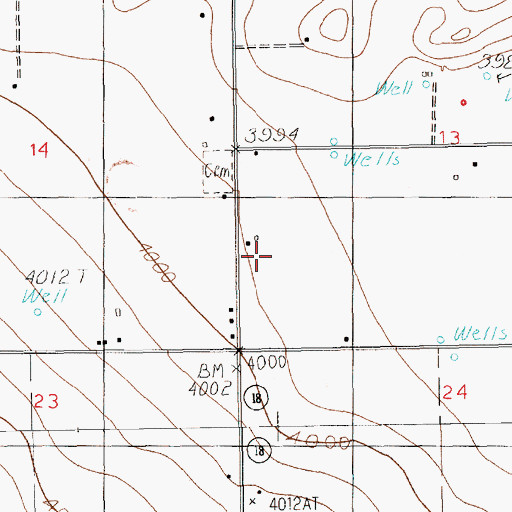 Topographic Map of 10905 Water Well, NM