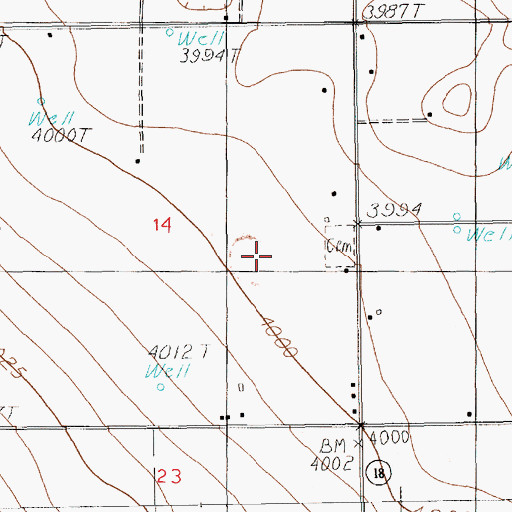 Topographic Map of 11572 Water Well, NM