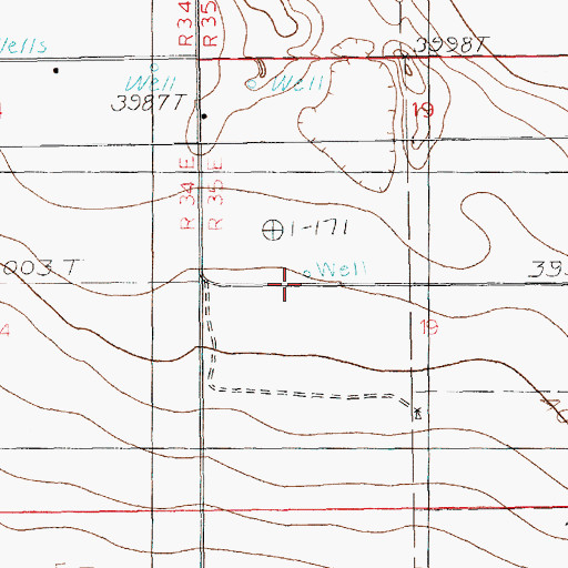 Topographic Map of 11593 Water Well, NM