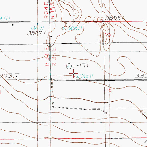 Topographic Map of 10102 Water Well, NM
