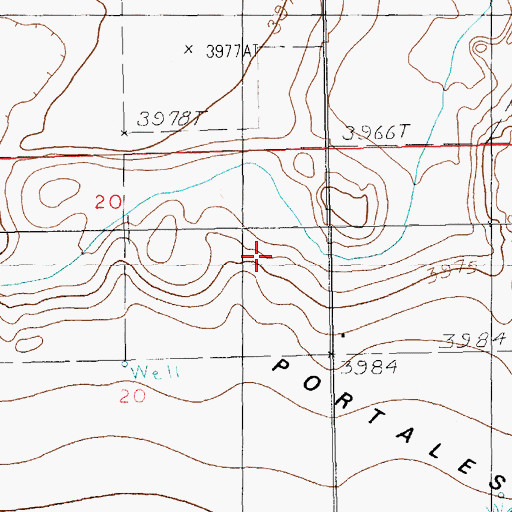 Topographic Map of 12203 Water Well, NM