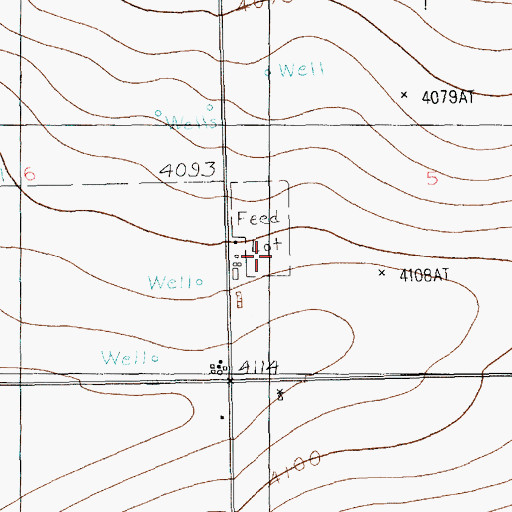 Topographic Map of 11003 Water Well, NM
