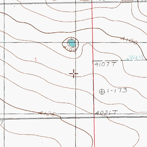 Topographic Map of 10983 Water Well, NM