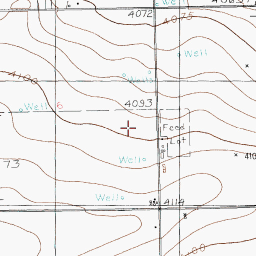 Topographic Map of 11007 Water Well, NM