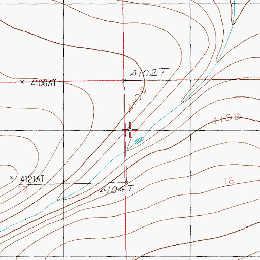 Topographic Map of 11009 Water Well, NM
