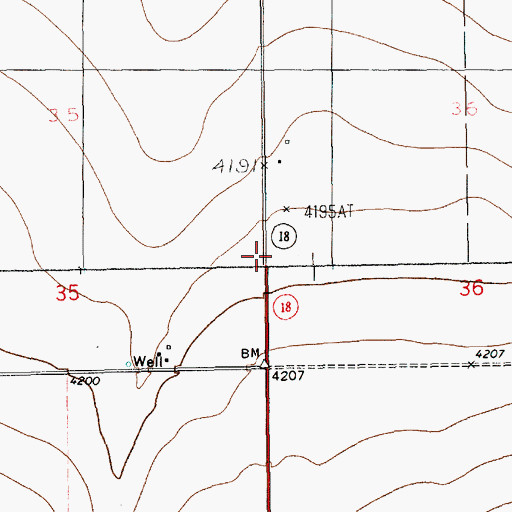 Topographic Map of 11058 Water Well, NM