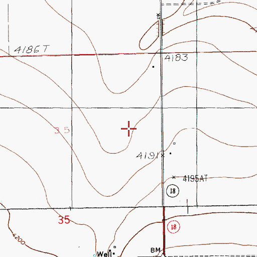Topographic Map of 10998 Water Well, NM