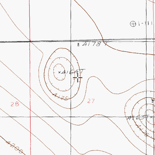 Topographic Map of 10997 Water Well, NM