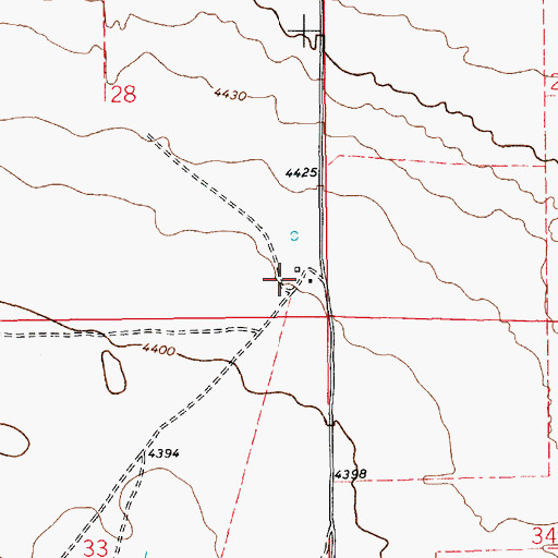 Topographic Map of 11692 Water Well, NM
