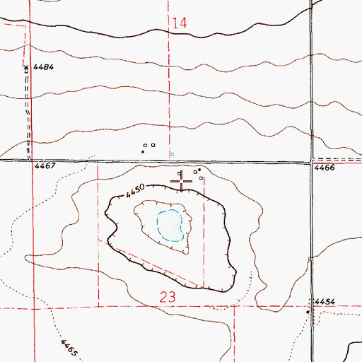 Topographic Map of 10387 Water Well, NM