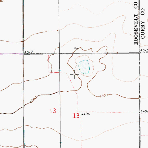 Topographic Map of 11690 Water Well, NM