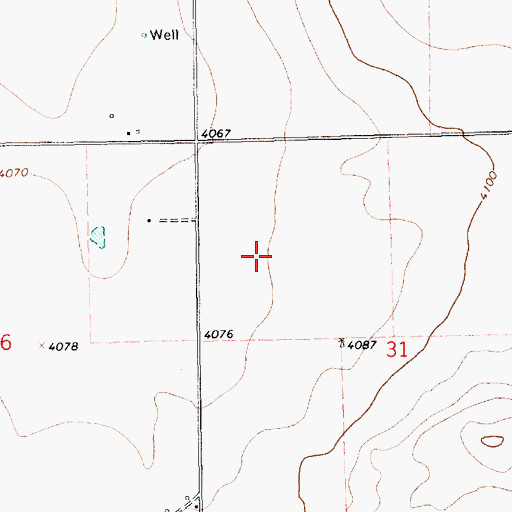 Topographic Map of 05419 Water Well, NM