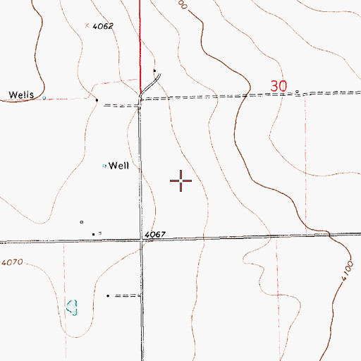 Topographic Map of 05418 Water Well, NM